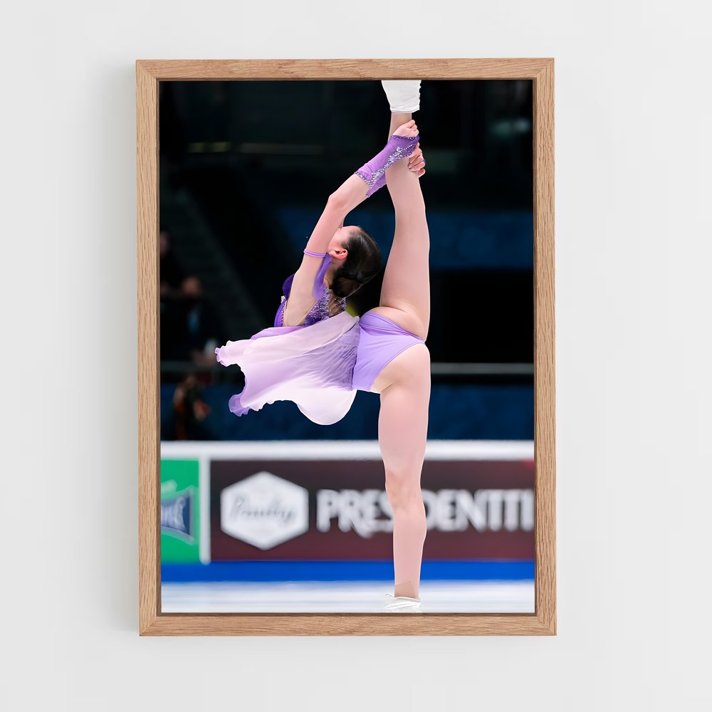 Poster Kamila valieva exécute – affiche Patinage artistique (vue 4)